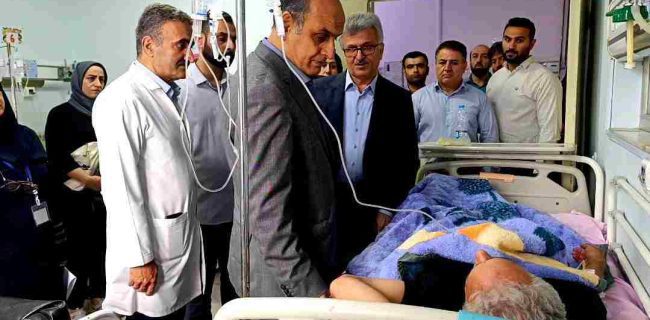 عیادت و دلجویی استاندار گیلان از مجروحین حمله رژیم صهیونیستی آستانه اشرفیه