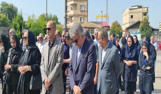 حضور رئیس دانشگاه علوم پزشکی گیلان در مراسم تشییع پیکر دکتر منوچهر آذرپیرا، متخصص برجسته قلب