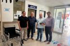 اهدای ویلچر به بیمارستان شهدای رضوانشهر