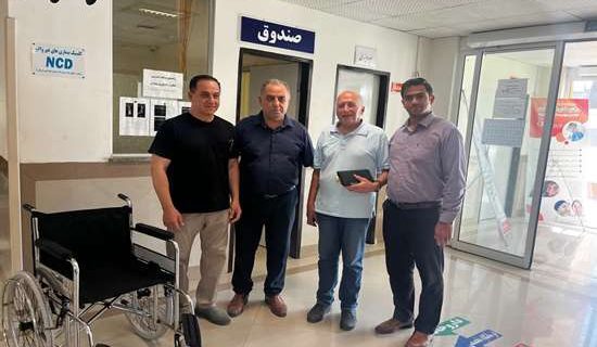 اهدای ویلچر به بیمارستان شهدای رضوانشهر