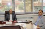 دیدار عبدالرضا ابراهیمی مدیر عامل و نائب رئیس هیئت مدیره شرکت سیمان خزر با دکتر مرتضوی مدیرکل تامین اجتماعی استان گیلان