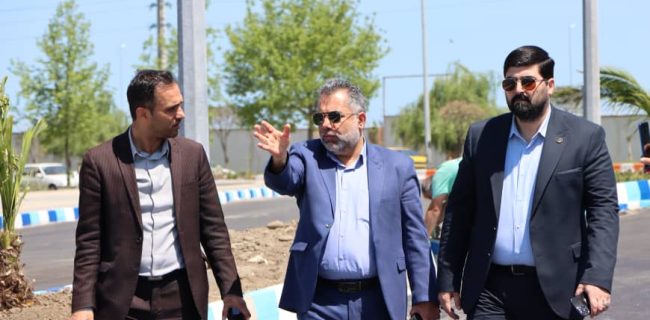 بازدید شهردار و فرماندار آستارا از آخرین روند اجرای پروژه بلوار شورا
