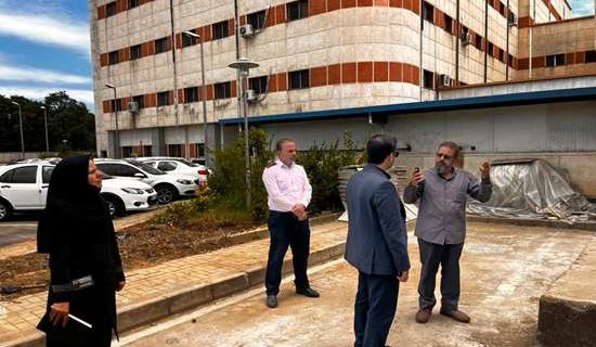 بازدید دکتر گل شکن معاون توسعه مدیریت، منابع و برنامه‌ریزی دانشگاه از بیمارستان دکتر پیروز لاهیجان