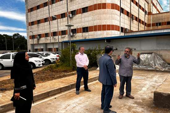 بازدید دکتر گل شکن معاون توسعه مدیریت، منابع و برنامه‌ریزی دانشگاه از بیمارستان دکتر پیروز لاهیجان