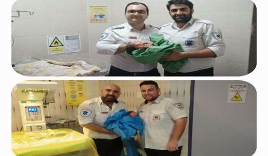 تولد نوزادان پسر عجول بر روی آب و بالای کوه با حضور بموقع کارشناسان اورژانس گیلان