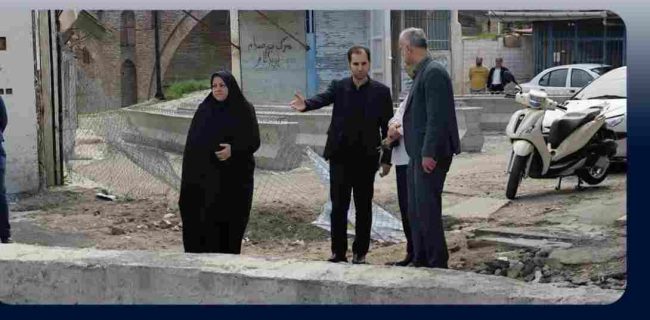 بازدید شهردار واعضای شورای اسلامی شهر لنگرود از روند پیشرفت پروژه ساخت پل نهر خاله