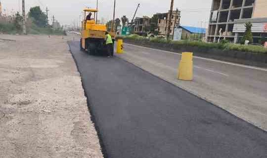 ترمیم فوری آسفالت ورودی شهر رشت از سمت انزلی با دستور سرپرست فرمانداری رشت