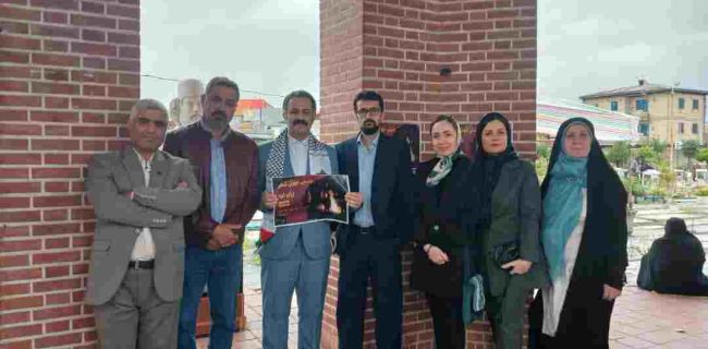 شعرخوانی برای غزه در کنار مزار شاعر شهید سردار گیلانی میرزا کوچک خان جنگلی برگزار شد