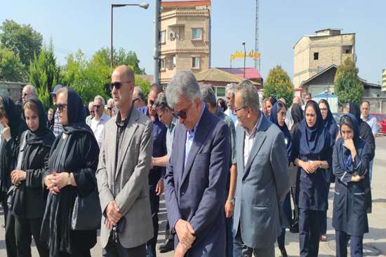 حضور رئیس دانشگاه علوم پزشکی گیلان در مراسم تشییع پیکر دکتر منوچهر آذرپیرا، متخصص برجسته قلب