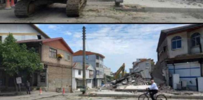 ‍ گام مهم شهرداری رضوانشهر در کاهش گره‌های ترافیکی با تخریب یک ساختمان در نبش خیابان شهید پورقلی