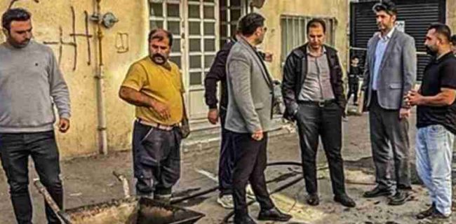 عملیات ساماندهی و رفع مشکل در شبکه مشترک هدایت آب‌های سطحی و فاضلاب