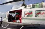 اعزام اورژانس هوایی گیلان برای انتقال مصدومان انفجار هتل اسپیناس آستارا