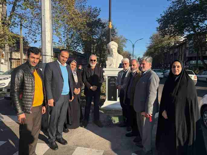 رونمایی از سردیس لسان‌الغیب حافظ شیرازی در رشت