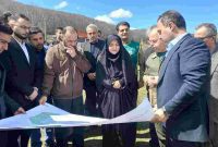 عملیات کلنگ‌زنی احداث مجموعه تفریحی و گردشگری بیش از ۵۰ غرفه ای منطقه گاودیلان لاریخانی